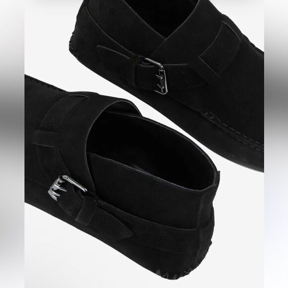 New The Kooples suede leather moccasins black slip ons shoes NIB $475 41 10 - Picture 5 of 16